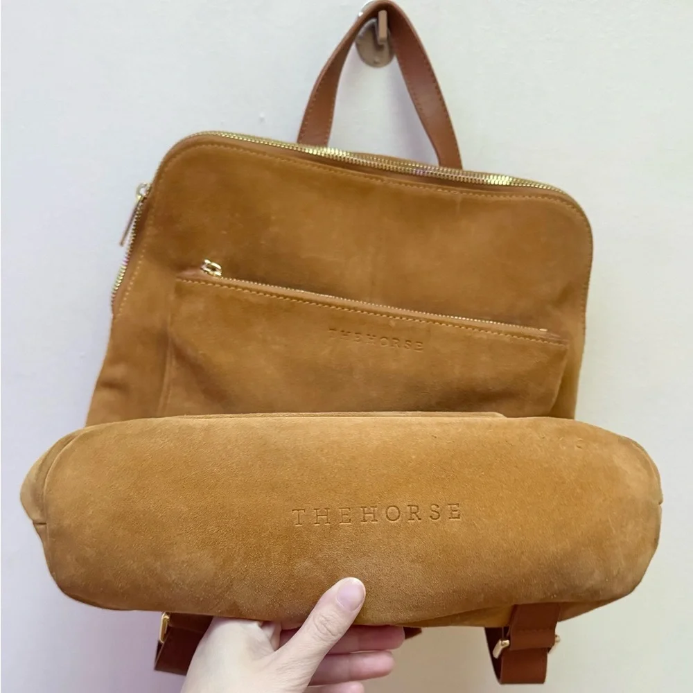 The Horse Limited Edition Caramel Suede Backpack - Picture 9 of 13